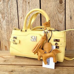 Steve Madden BMead Crossbody With Horse Bag Charm In Butter